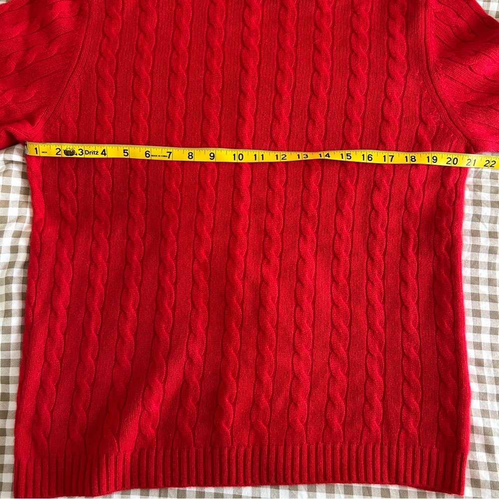 Lands’ End 100% Cashmere Short Sleeve Turtleneck Sweater - Size L - Picture 7 of 9